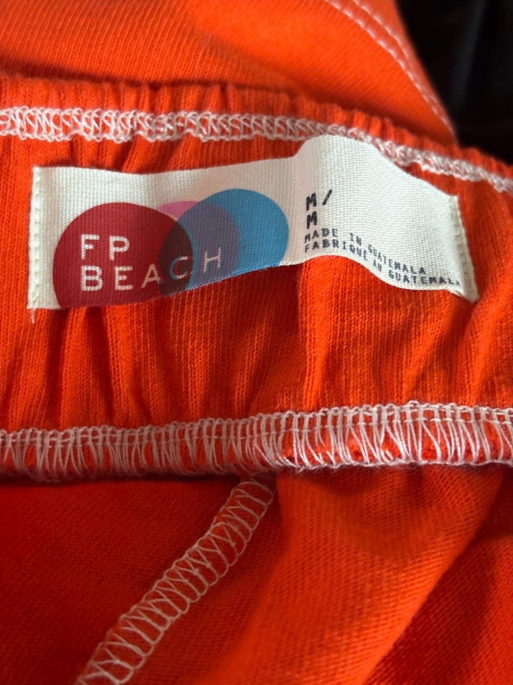 FP Beach Morning Breeze Pull On Shorts Orange Contrast Stitch NWOT - Picture 7 of 8